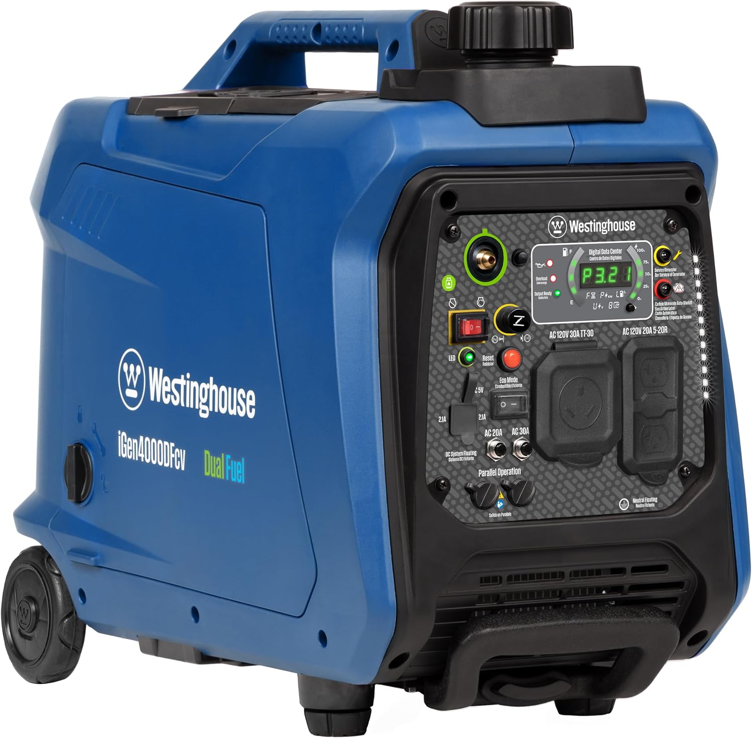 Portable dual-fuel inverter generator rental